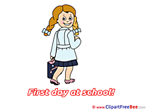 Learner Girl First Day at School free Images download