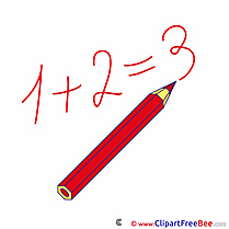 Math Numbers Pencil Clip Art download First Day at School