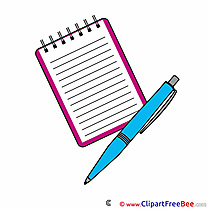Notebook Pen Pics First Day at School free Cliparts