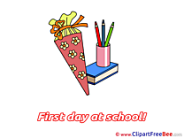 Pencils Book Cone download First Day at School Illustrations