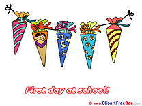 Picture Cones First Day at School Clip Art for free
