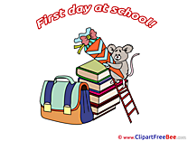 Rat Schoolbag Books First Day at School Illustrations for free
