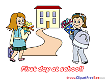 Road Pupils First Day at School Illustrations for free