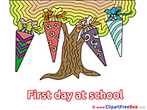 Tree First Day at School Illustrations for free