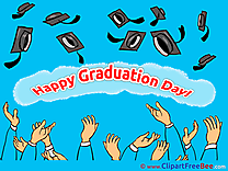 Hats in Sky Graduation Clip Art for free