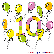 10 Balloons Pics Numbers free Image