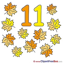 11 Leaves Numbers download Illustration