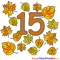 15 Leaves Clipart Numbers free Images