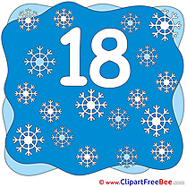 18 Snowflakes Numbers Illustrations for free