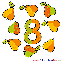 8 Pears download Numbers Illustrations