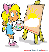 Painter Girl printable School Images