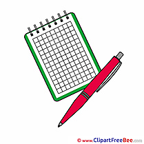Pen Notebook Cliparts School for free