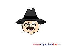 Hat Man Emotions download Illustration