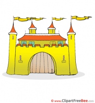 Gate Castle Clipart Fairy Tale Illustrations