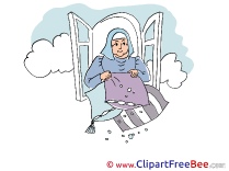 Pillows Old Woman Fairy Tale download Illustration