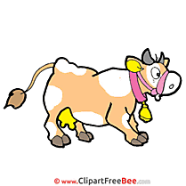 Bell Cow printable Illustrations for free