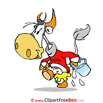 Bucket Milk Cow Clipart free Illustrations