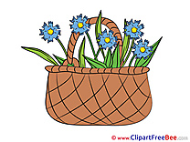 Basket with Flowers Flowers download Illustration