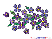 Bush Flowers Clip Art for free