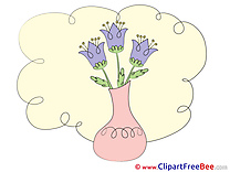 Vase with Flowers Clipart Flowers Illustrations