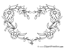 Coloring Flowers free Illustration Frames