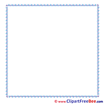 Cyan printable Illustrations Frames