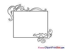 Pigeons printable Illustrations Frames