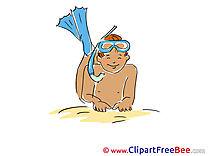 Boy Diver Clip Art download Vacation