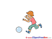 Boy plays Ball free Cliparts Vacation
