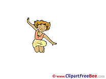 Girl jumps free Cliparts Vacation