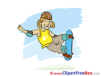 Skate Clipart Vacation Illustrations