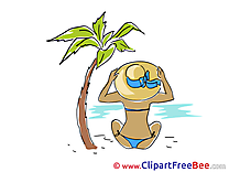 Sunbathe Palm free Cliparts Vacation