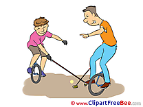 Unicycle Pics Vacation Illustration