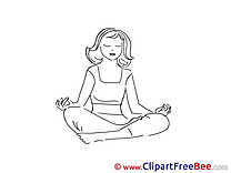 Yoga Vacation Clip Art for free