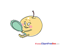 Mirror Apple Clipart free Illustrations