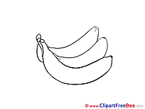 Picture Bananas printable Illustrations for free