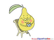 Reading Pear free Cliparts for download