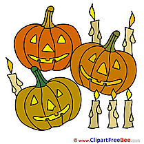 Candles Pumpkins printable Halloween Images