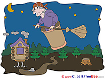 Forest Night Baba Yaga Pics Halloween free Cliparts