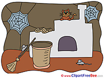 House Baba Yaga Web Mouse Clipart Halloween free Images