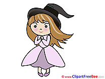 Little Witch download Halloween Illustrations