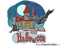 Mansion Bat Night download Clipart Halloween Cliparts