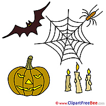 Picture Candles Pumpkin Bat Pics Halloween free Image