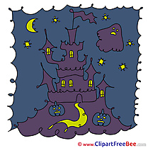 Sky Ghost Pupkins  Castle Clipart Halloween free Images