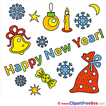 Bag Bells Clipart New Year Illustrations