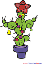 Cactus New Year Clip Art for free