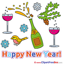 Champagne Clipart New Year Illustrations