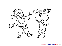 Dancing Deer free Cliparts New Year