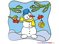 Happy Snowman free Cliparts New Year