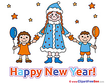 Maiden Children printable Illustrations New Year